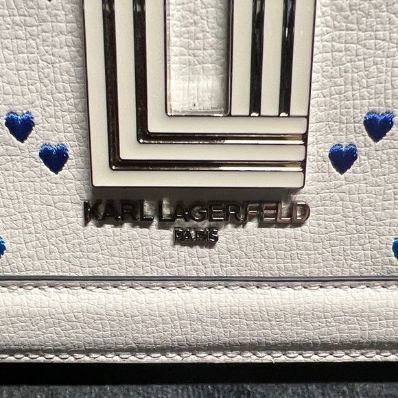 Karl Lagerfeld White Studded Women's Bag - Picture 4 of 6